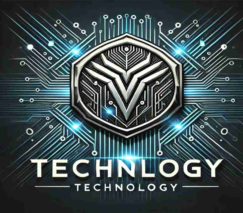 Futuristic metallic technology logo with digital circuitry patterns and bold 'WDROYO TECHNOLOGY' text, glowing neon accents on a dark background.